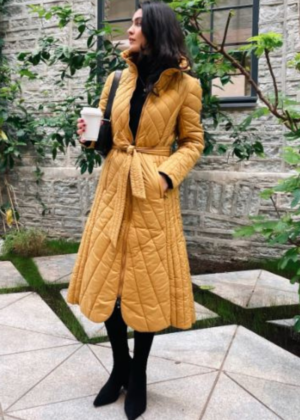 Huppa pavasario-rudens pereinamojo sezono 140 gr moteriškas apšiltintas paltas Alma mustard-yellow - jau greitai pasirodys paskutinis S(36) super kaina - Image 3