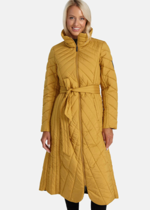 Huppa pavasario-rudens pereinamojo sezono 140 gr moteriškas apšiltintas paltas Alma mustard-yellow - jau greitai pasirodys paskutinis S(36) super kaina