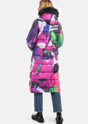 Huppa Warm Long Winter Coat Gudrun Purple Letter - dabar yra sandėlyje - Image 2