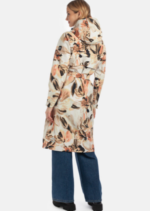 Huppa moteriškas pavasario-rudens paltas Merje beige multicoloured (be apšiltinimo)-VIIMANE L dydis - Image 3
