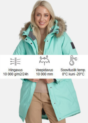 HUPPA moteriška žieminė striukė Vivian mint green NATURAL CARPET(200 gr izoliacija) -Pristatymas per 5 darbo dienas - Image 2