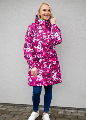 HUPPA moteriška pavasario-rudens striukė Janelle bordoo floral (40gr apšiltinta)-IŠ PARDUODAMOS KAINOS