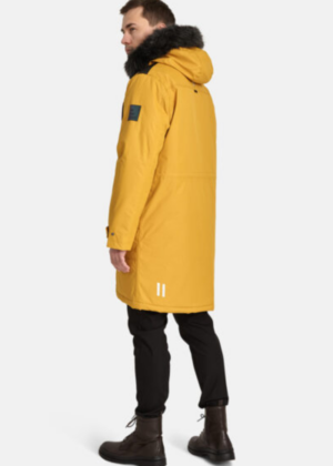 HUPPA Ilgesnė vyriška žieminė striukė Dawson mustard yellow 200 g Izoliacija - atspari lietui ir vėjui - Pristatymo laikas iki 5 dienų - Image 3