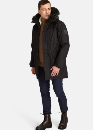 HUPPA vyriška žieminė striukė David black faux fur 200 grams insulated-rain and windproof- M and L IŠPARDUOTI-Kiti dydžiai Pristatymas iki 5 dienų - Image 2
