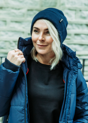 HUPPA minkštų siūlų rudens-žiemos kepurė Ever tamsiai mėlyna - NAUDOJAME - Image 1
