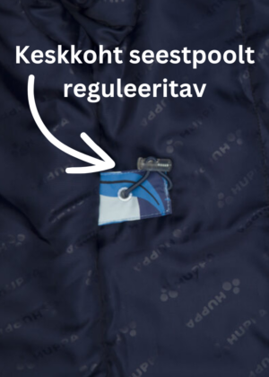 HUPPA mergaičių rudens-žiemos striukė nuo lietaus ir vėjo su mėlynu raštu (apšiltinta 140 gr) - NAUDOJIMAS - Image 5