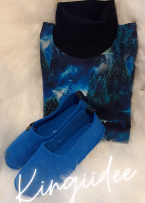 Stilinga juoda palaidinė su didele iškirpte Winter Forest - beveik sandėlyje M(38-40)-madingi likučiai - Image 5