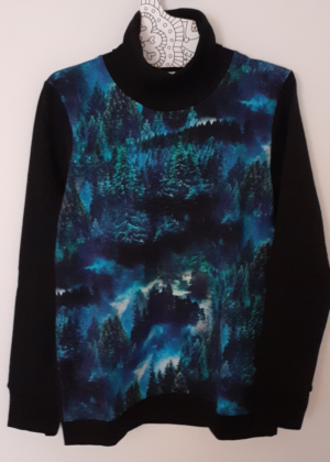 Stilinga juoda palaidinė su didele iškirpte Winter Forest - beveik sandėlyje M(38-40)-madingi likučiai - Image 6