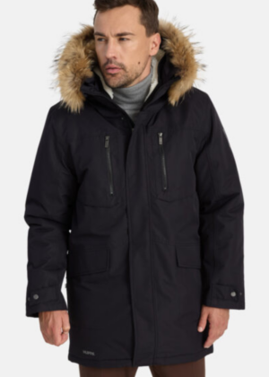 HUPPA vyriška žieminė striukė David 1 black NATURAL COAT 200 g apšiltinta - atspari lietui ir vėjui - TINKAMUMO LAIKAS iki 5 darbo dienų