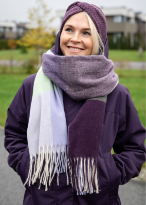LENNE Ilgesnė moteriška pavasario-rudens pereinamojo laikotarpio striukė "Melissa" tamsiai violetinės spalvos (80 gr apšiltinta)-Mada-SANDĖLIAVOS sandėlyje SEVEN - Image 6