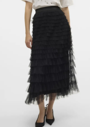 VERO MODA tiulio sijonas Naja juodas-NAUJIENOS-BOOK PASIŪLYMAS - Image 3