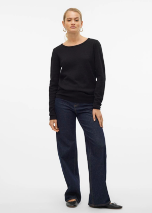 VERO MODA moteriškas juodas 100% COTTON moteriškas šampūnas priežiūra-kur apsipirkti-naujiena - Image 5