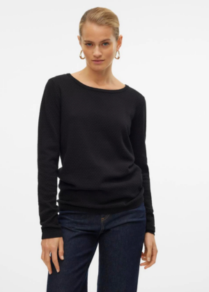 VERO MODA moteriškas juodas 100% COTTON moteriškas šampūnas priežiūra-kur apsipirkti-naujiena - Image 2