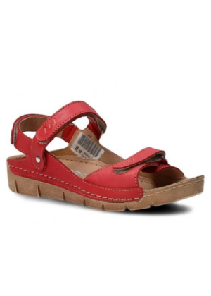 NAGABA NATURAL LEATHER moteriški sandalai raudonos spalvos - NAUJOS PASIŪLYMO KAINOS - PERDUOTI PARDUOTI