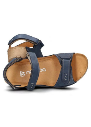 NAGABA NATURAL LEATHER moteriški sandalai mėlyni-Šiuo metu sandėlyje yra keletas sandalų už geresnę kainą - Image 5