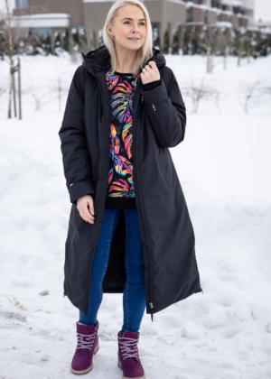 Huppa moteriškas žieminis paltas Eira juodas (300 gr su apšiltinimu) - super kaina - Image 9