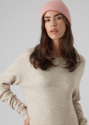 VERO MODA itin minkšta ir jauki šilta rudens-žiemos kepurė Milla šviesiai rožinė - NAUDOJAMA - Image 1
