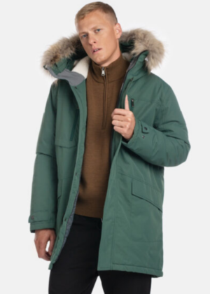 HUPPA vyriška žieminė striukė David 1 green NATURAL FABRIC 200 gr apšiltinta, atspari vėjui ir lietui - nauja sandėlyje - Image 4