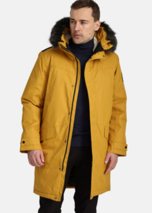 HUPPA Ilgesnė vyriška žieminė striukė Dawson mustard yellow 200 g Izoliacija - atspari lietui ir vėjui - Pristatymo laikas iki 5 dienų - Image 4