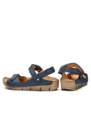 NAGABA NATURAL LEATHER moteriški sandalai mėlyni-Šiuo metu sandėlyje yra keletas sandalų už geresnę kainą - Image 9