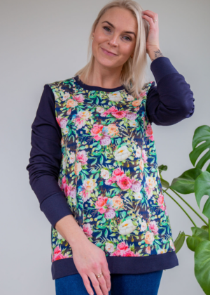 Miela tamsiai mėlyna palaidinukė "Roses" - NAUJIENA SKAIDYJE S(36) - DIDELĖ KAINA - Image 4