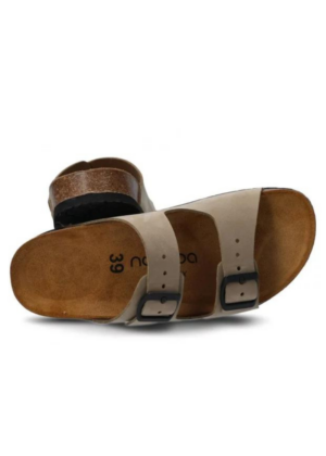 NAGABA Vegan odos moteriškos vasarinės šlepetės beez - GERA KAINA - Skubus užsakymas - Image 2