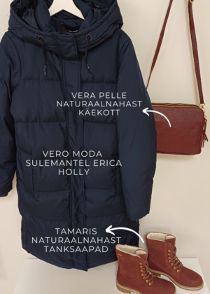 "Vero Moda" moteriškas paltas "Erica Holly" tamsiai mėlynas - beveik nebėra sandėlyje Paskutinį kartą atnaujinta - Image 3