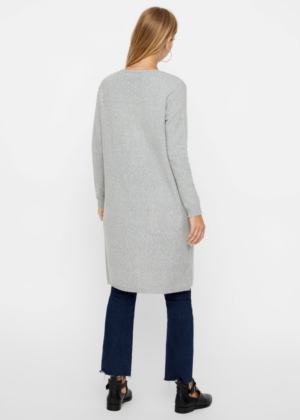 VERO MODA moteriškas ilgas megztinis Doffy pilka-balta sandėlyje Dydis S-S taip pat tinka M dydžiui - Image 6