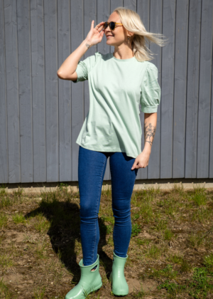 VERO MODA orgaanilisest puuvillast särk Kerry mündiroheline -KOHE LAOS - Image 9