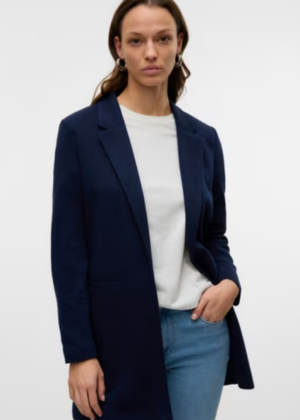 VERO MODA tumesinine pehmest kangast jakk Verina-UUDIS-KOHE LAOS - Image 5