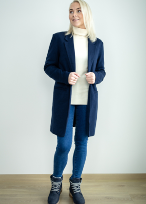VERO MODA tumesinine pehmest kangast jakk Verina-UUDIS-KOHE LAOS - Image 12