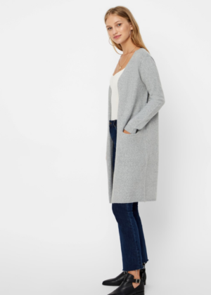 VERO MODA moteriškas ilgas megztinis Doffy pilka-balta sandėlyje Dydis S-S taip pat tinka M dydžiui - Image 5