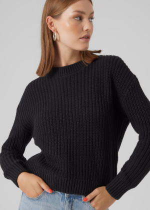 VERO MODA šiltas moteriškas megztinis Hilda juodas - NAUJAI NĖRA sandėlyje - MAŽIAU KAINOS - Image 8
