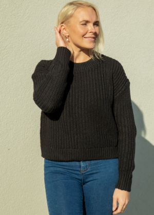 VERO MODA šiltas moteriškas megztinis Hilda juodas - NAUJAI NĖRA sandėlyje - MAŽIAU KAINOS