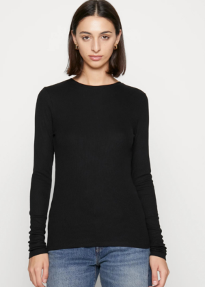 VERO MODA moteriški marškiniai ilgomis rankovėmis Roma black-WHOLDER