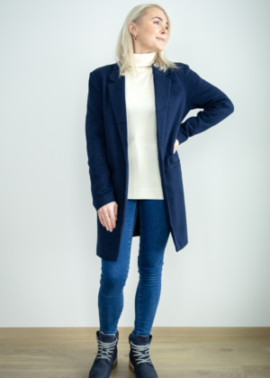 VERO MODA tumesinine pehmest kangast jakk Verina-UUDIS-KOHE LAOS
