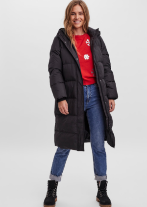 Vero Moda moteriškas slidinėjimo paltas Erica Holly juodas - beveik nebėra sandėlyje paskutinis XS dydis - Image 5
