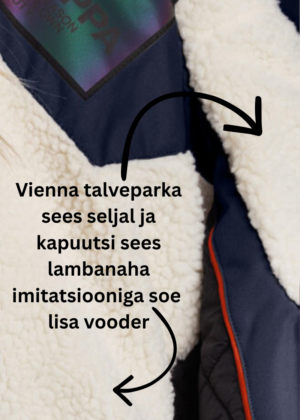 HUPPA Ilgesnė moteriška žieminė striukė Vienna navy blue-NEW STOCK-SUPER HIND - Image 12
