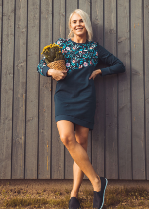 Patogi tamsiai mėlyna ilga palaidinė/tunika Emily - paskutinis L(42-44) dydis sandėlyje. - Image 3