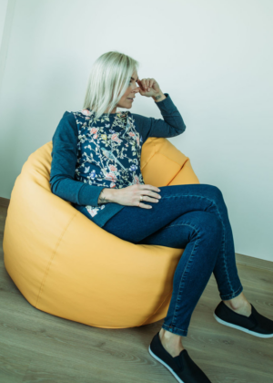 Krepšys-kėdė "Chill yellow" 250 litrų - NAUDOJAMAS - Image 6
