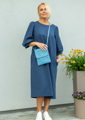 Miela mėlyna suknelė su kišenėmis Pille -XL sandėlyje - kiti dydžiai užsakant