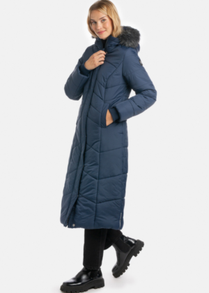 Huppa šiltas ilgas žieminis paltas Yesse navy blue - beveik sandėlyje - super kaina