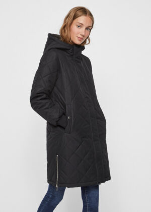 VERO MODA tepitud mustriga must naiste kevad-sügis jope Louise-KOHE LAOS VIIMASED XS-suuruses(sobib ka S-suurusele)-SUPER HIND - Image 1