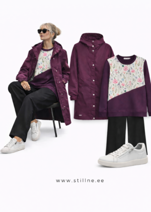 Moteriška medvilninė rankų darbo palaidinė "Moon dark purple" - Galimos M, L, XL ir XXL spalvos - Image 4
