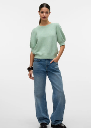 VERO MODA šviesiai žalias moteriškas megztinis Doffy-UDIS-WHERE IN STOCK - Image 3