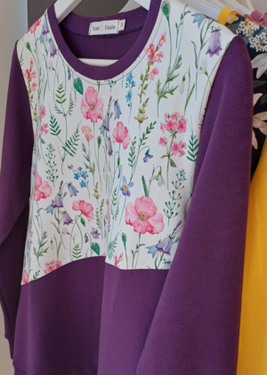 Moteriška medvilninė rankų darbo palaidinė "Moon dark purple" - Galimos M, L, XL ir XXL spalvos - Image 3