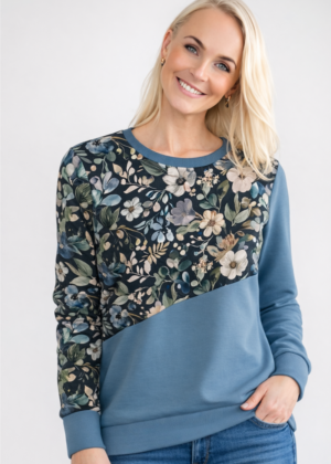 Moteriška medvilninė rankų darbo palaidinė Jolene blue-Kohe sandėlyje M, L, XL ir XXL-UDATED - Image 2