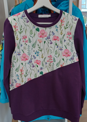 Moteriška medvilninė rankų darbo palaidinė "Moon dark purple" - Galimos M, L, XL ir XXL spalvos - Image 1