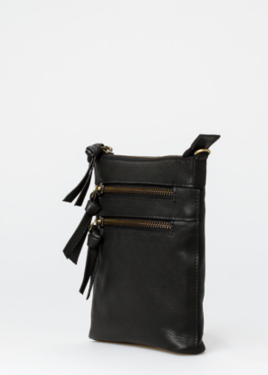 Nahast väike naiste crossbody käekott Rosa  must-KOHE LAOS - Image 2