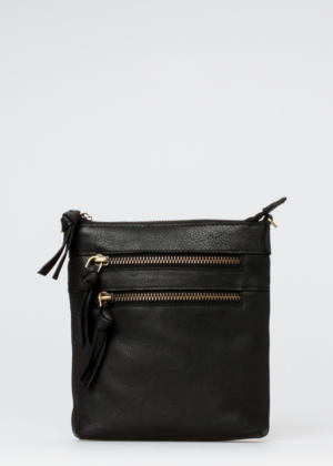 Nahast väike naiste crossbody käekott Rosa  must-KOHE LAOS - Image 1